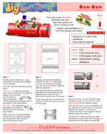 DIY Gift & Craft Christmas Bon-Bon Template sample page.